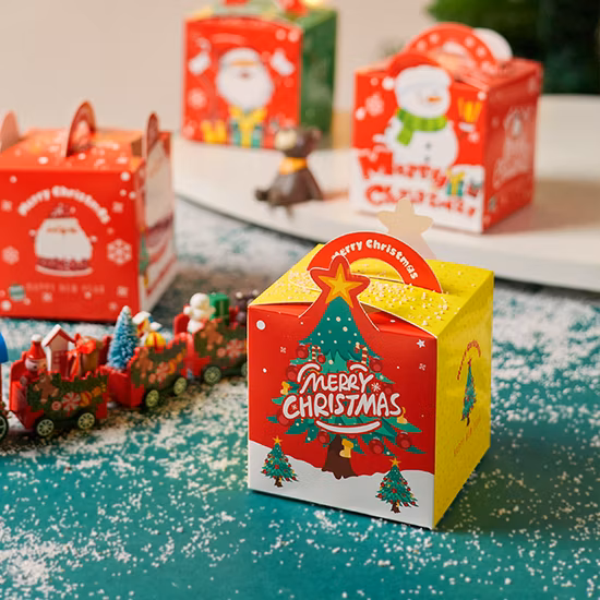 Boîte-cadeau d'emballage de bonbons de chocolats cosmétiques de Noël de mariage d'événement de luxe de papier recyclé par ISO BSCI FSC