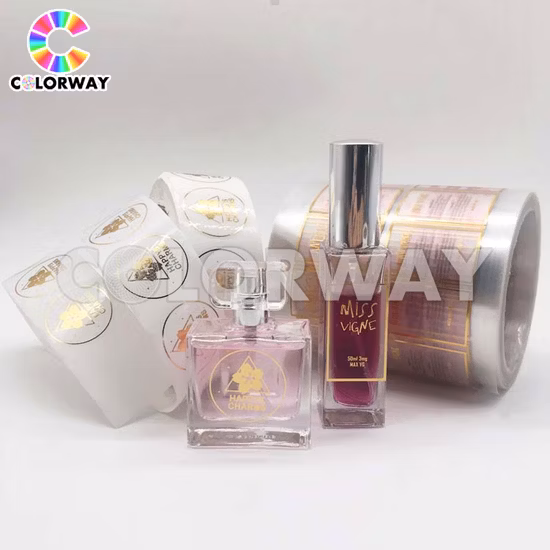 Soins de la peau maquillage imperméable à l'eau rouleau personnalisé hologramme or argent feuille d'estampage imprimé UV médecine pharmaceutique médicament parfum cosmétique étiquette autocollante auto-adhésive