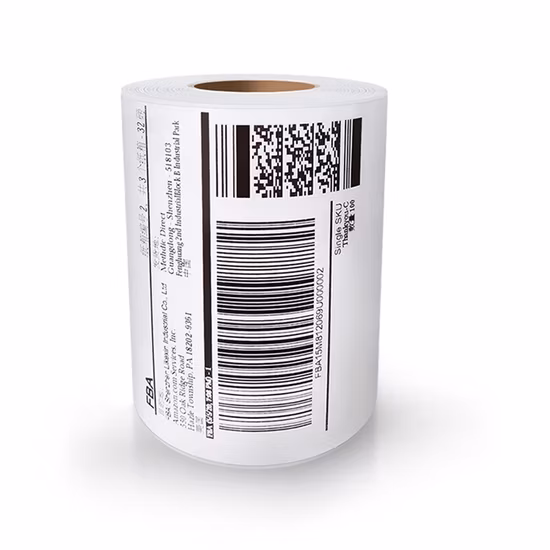 Étiquettes imprimées en papier autocollant thermique direct auto-adhésif pour l'expédition